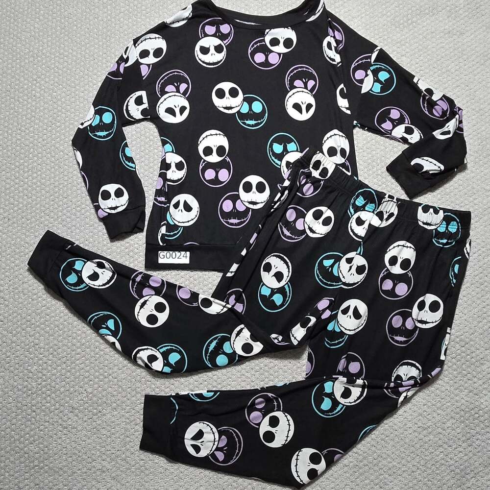 Disney The Nightmare Before Christmas Jack Skellington Long Sleeve Pajamas - Picture 1 of 10